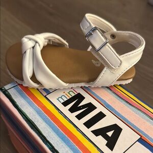 Mini Mia White Sandals Baby Size 4M